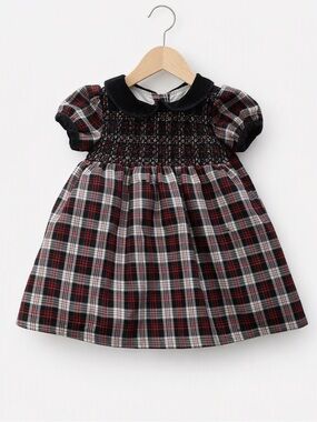 10/$15 George Formal Plaid Pff Sleeve Dress